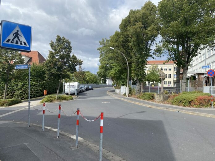Halbseitige Sperrung der Pfalzstraße von Montag, 19.09.2022, ab Platz der Heimattreue stadtauswärts. Foto: Mario Selzer