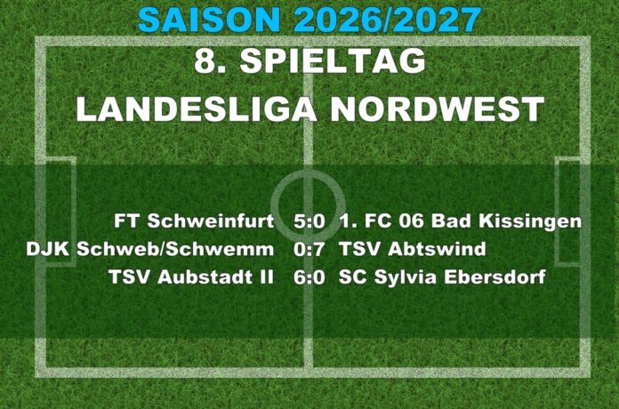 Ergebnisse Landesliga Nordwest vom 8. Spieltag der Saison 2026/2027