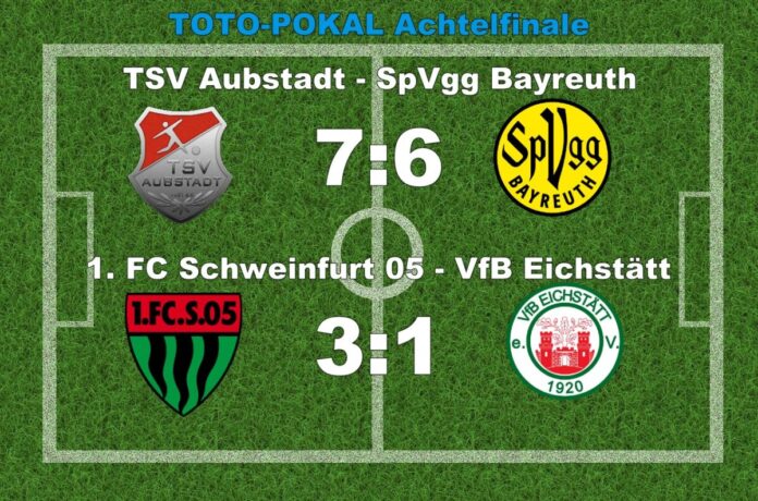 Ergebnisse Achtelfinale TOTO-Pokal vom 25. August 2026